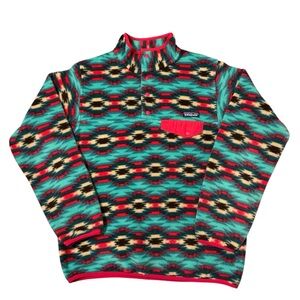 Patagonia Medium Synchilla Snap-T Fleece Pullover Aztec Print Mens